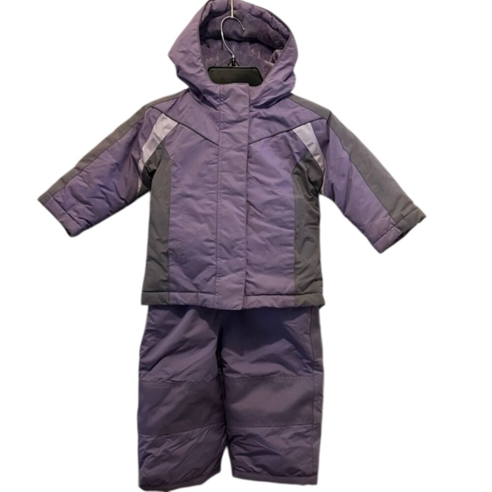 Joe Fresh 2-Piece Snowsuit Set - Purple - Girls 1 year toddler. EUC.